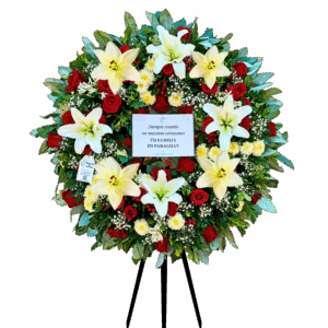 Corona Fúnebre Blanquiroja