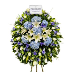 Corona Fúnebre Azul