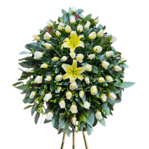 Corona Fúnebre Blanca
